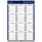 Brownline Reversable Yearly Wall Calendar, 24" x 36" , English - C172214