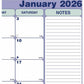 Blueline Monthly Desk Pad Calendar, 17-3/4" x 10-7/8" , English - C181700