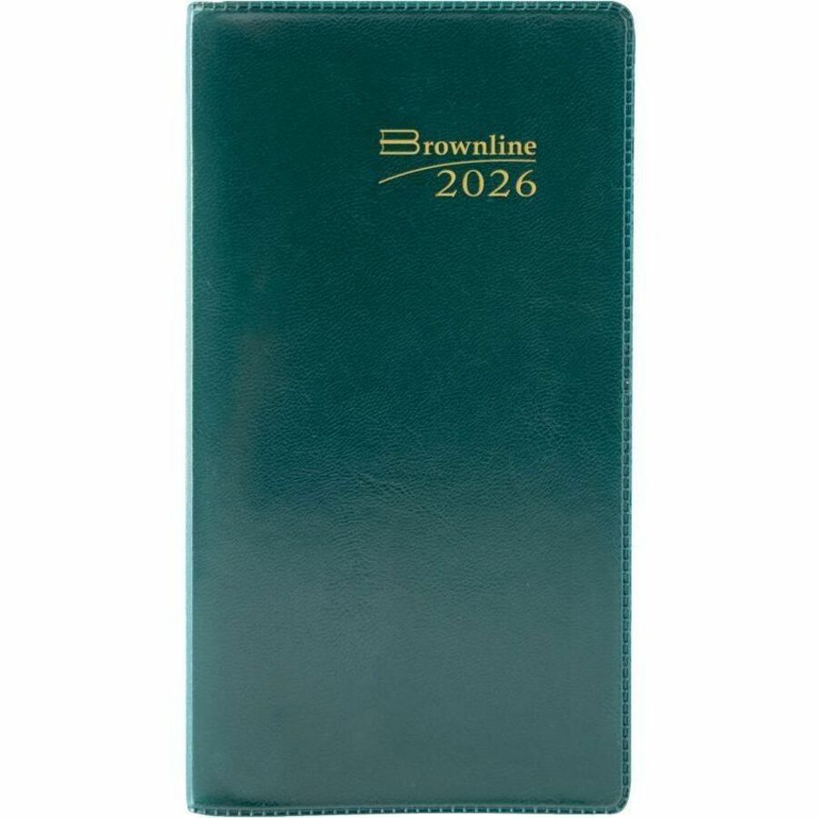 Brownline 18-Month Pocket Planner, 6-1/2" x 3-1/2" , English, Assorted Colours - CA12AST