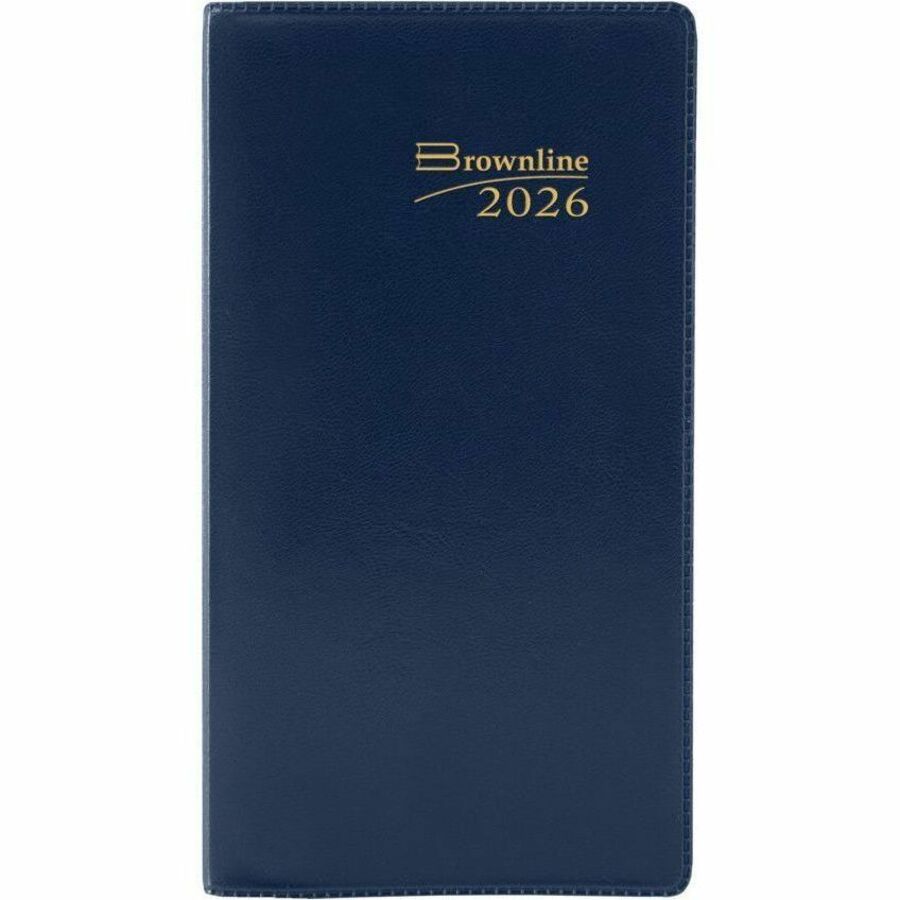 Brownline 18-Month Pocket Planner, 6-1/2" x 3-1/2" , English, Assorted Colours - CA12AST