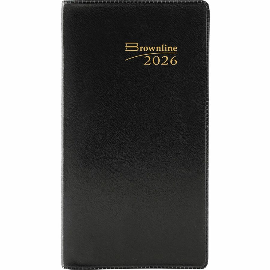 Brownline 18-Month Pocket Planner, 6-1/2" x 3-1/2" , English, Assorted Colours - CA12AST