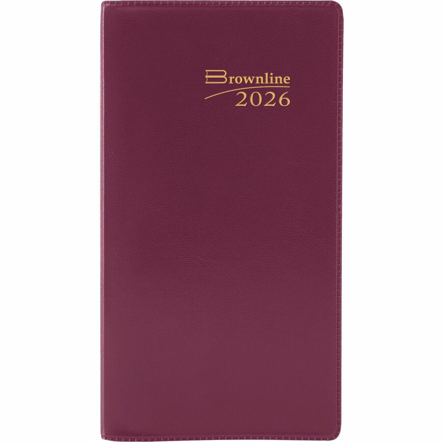 Brownline 18-Month Pocket Planner, 6-1/2" x 3-1/2" , English, Assorted Colours - CA12AST