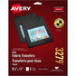 Avery Dark T-Shirt Transfers 11" x 8-1/2" , for Inkjet Printers
