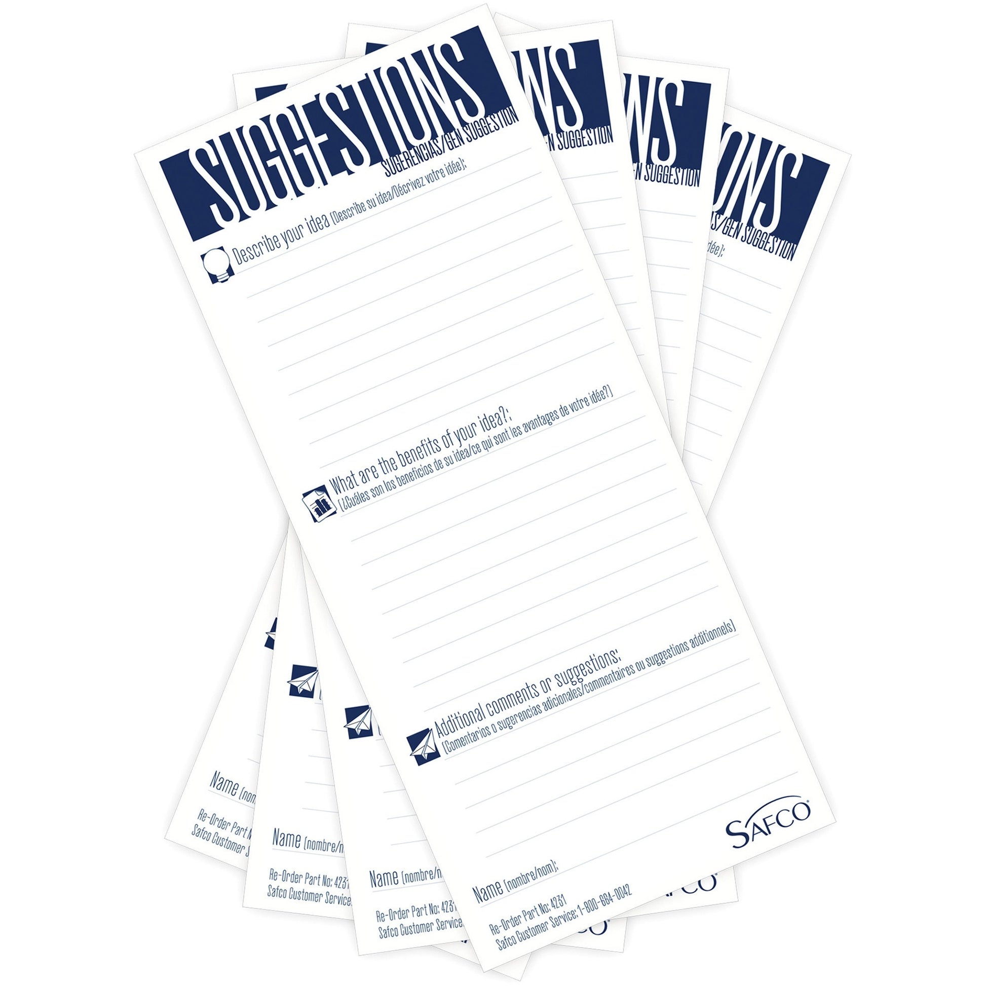 Safco Suggestion Box Card Refills