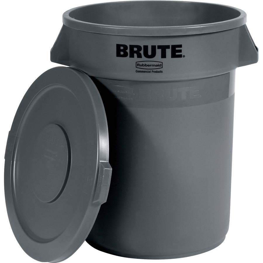 Rubbermaid Commercial Brute 32-Gallon Container Flat Lid - 263100GY