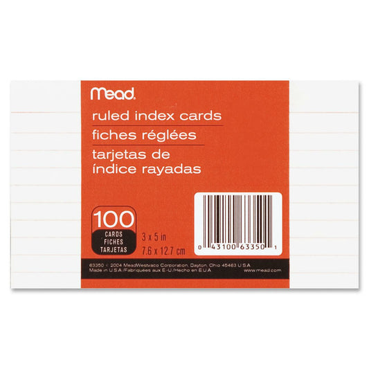 MeadWestvaco Ruled Index Card