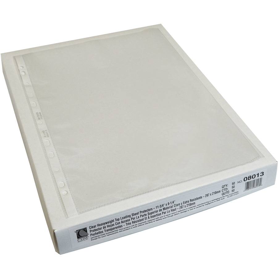 C-Line A4 Size Top-Loading Sheet Protectors - 08013