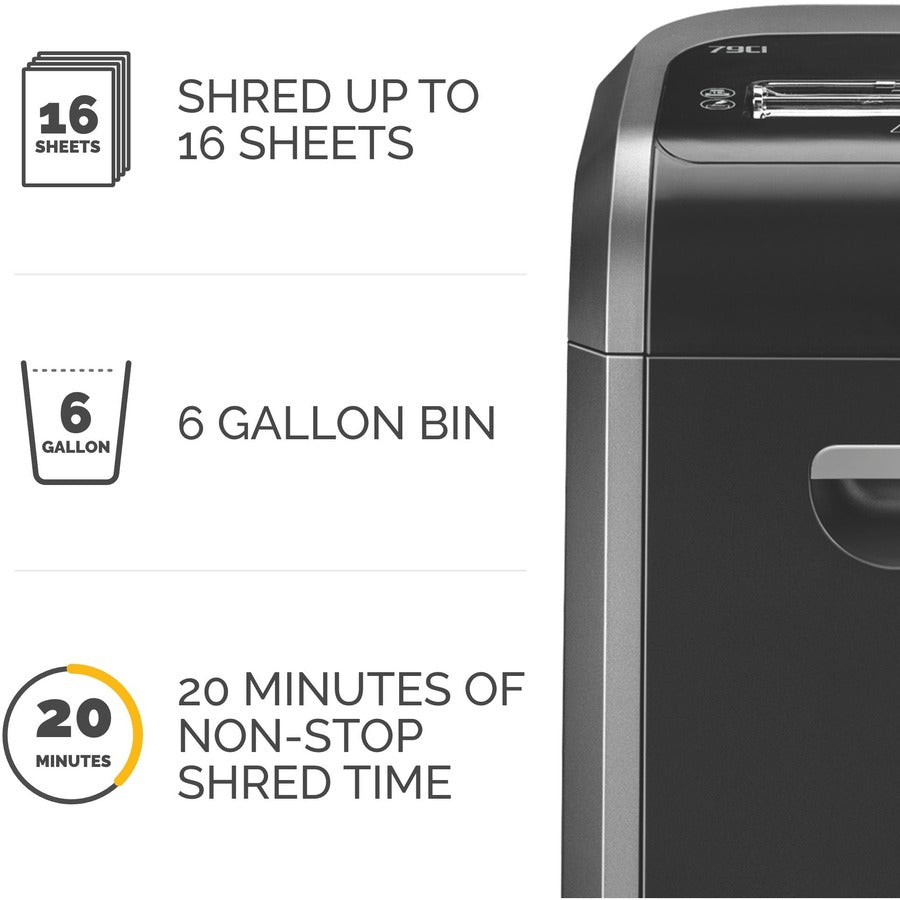 Fellowes 79Ci 100% Jam Proof Cross-Cut Shredder - 3227902