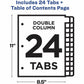 Avery&reg; Ready Index&reg; Double Column Table of Content Dividers, 24 tabs - 11321