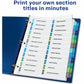 Avery&reg; Ready Index&reg; Double Column Table of Content Dividers, 24 tabs - 11321