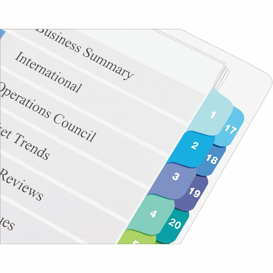 Avery&reg; Ready Index&reg; Double Column Table of Content Dividers, 24 tabs - 11321