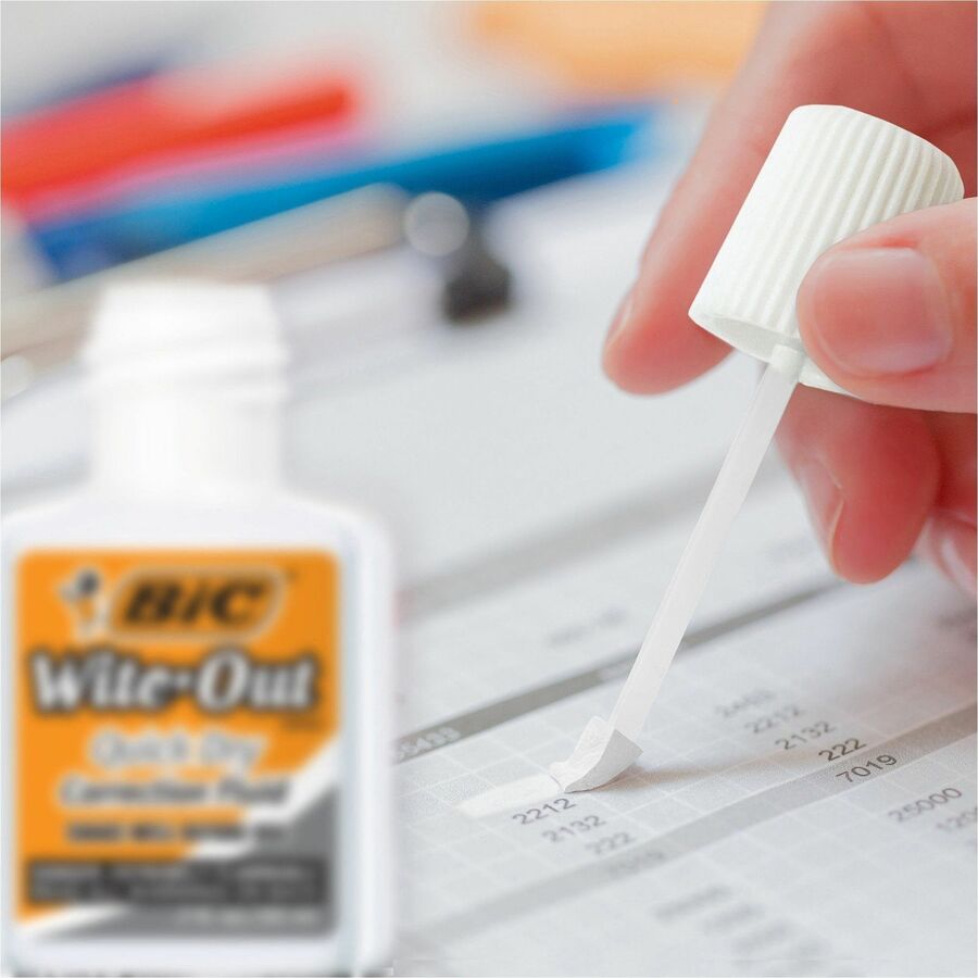 BIC Quick Dry Correction Fluid, White - WOFQDP1-WHI