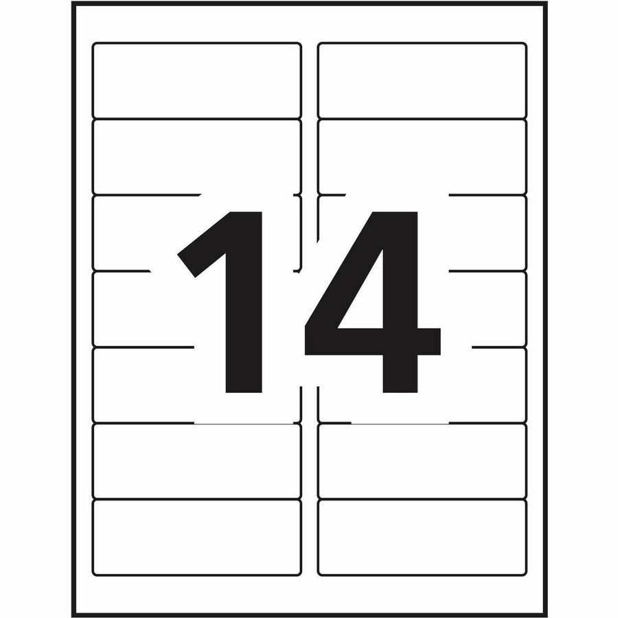 Avery&reg; White Rectangle Labels 1-1/2" x 4" , for Laser and Inkjet Printers - 05159
