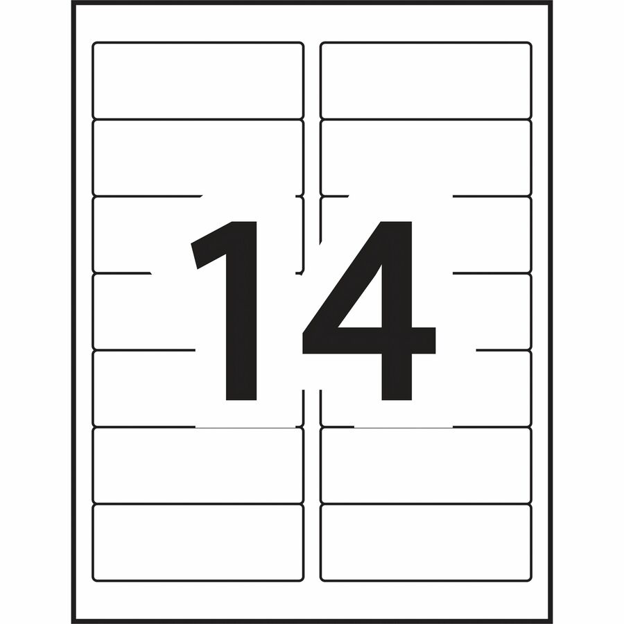White Rectangle Labels with Easy Peel&reg; Sure Feed™ 1-1/3" x 4" for Laser and Inkjet Printers - 05162
