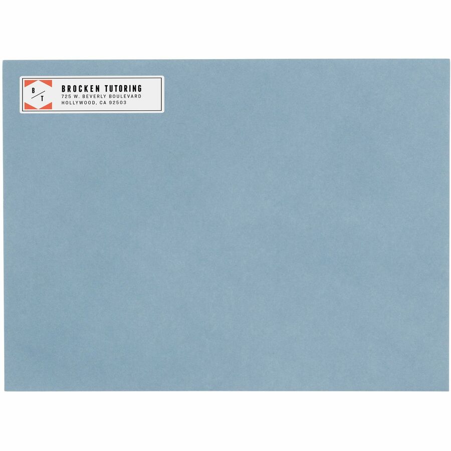Avery&reg; White Rectangle Labels with Sure Feed&trade; Technology,Easy Peel&reg;, 1/2" x 1-3/4" , for Laser and Inkjet Printers - 05167