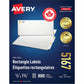 Avery White Rectangle Labels with Sure Feed™ Technology Easy Peel&reg;, 1-3/4" x 1/2" , Permanent Adhesive, for Laser and Inkjet Printers