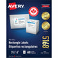 Avery White Rectangle Labels with Sure Feed™ Technology TrueBlock&reg; 3-1/2" x 5" , Permanent Adhesive, for Laser and Inkjet Printers
