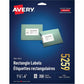 Avery&reg; White Rectangle Labels1-1/2" x 4" , for Laser and Inkjet Printers