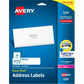 Avery&reg; White Rectangle Labels with Sure Feed&trade; Technology, Easy Peel&reg;, 1" x 4" , for Laser and Inkjet Printers