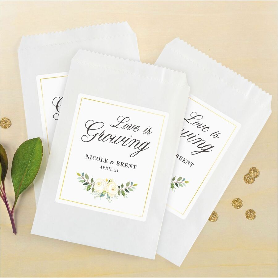 White Rectangle Labels with Sure Feed™ Technology 3-1/3" x 4" , Permanent Adhesive, for Laser and Inkjet Printers - 05264