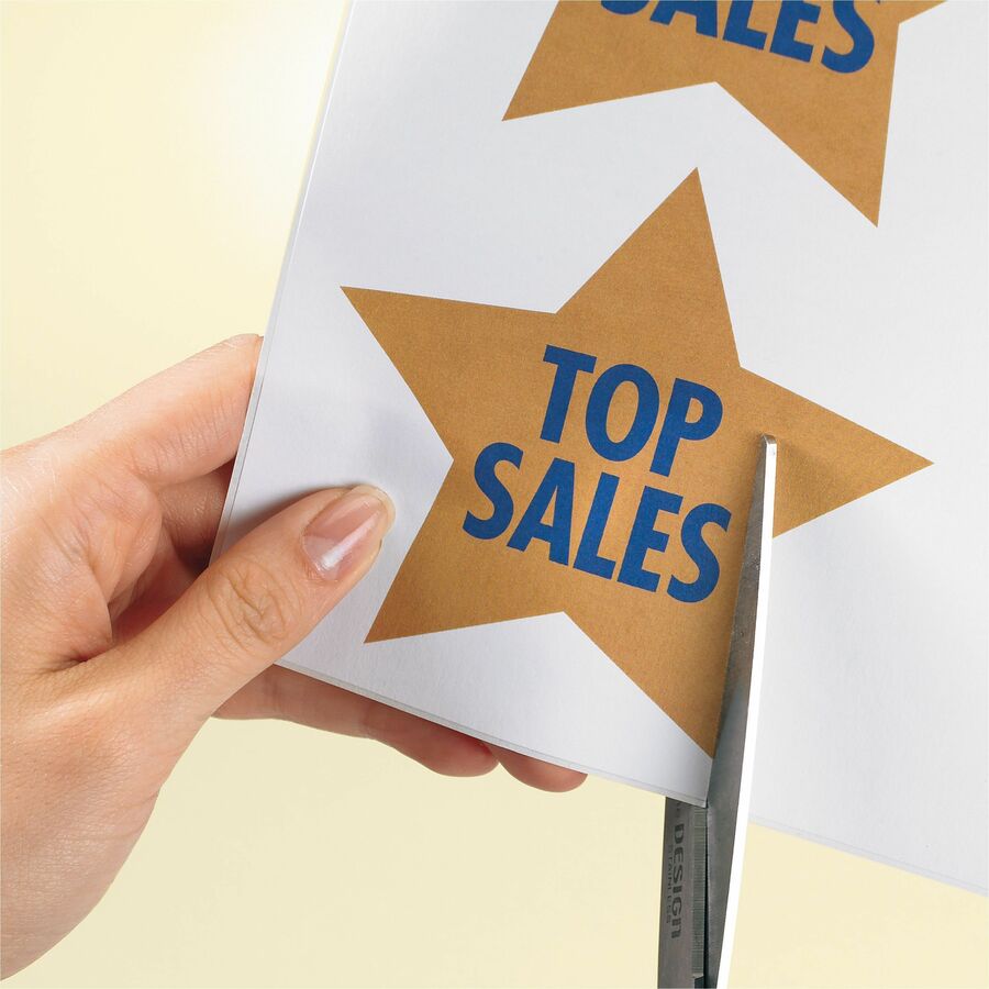 Avery&reg; White Rectangle LabelsTrueBlock&reg;, 8-1/2" x 11" , Permanent Adhesive, for Laser and Inkjet Printers - 05265