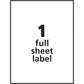 Avery&reg; White Rectangle LabelsTrueBlock&reg;, 8-1/2" x 11" , Permanent Adhesive, for Laser and Inkjet Printers - 05265