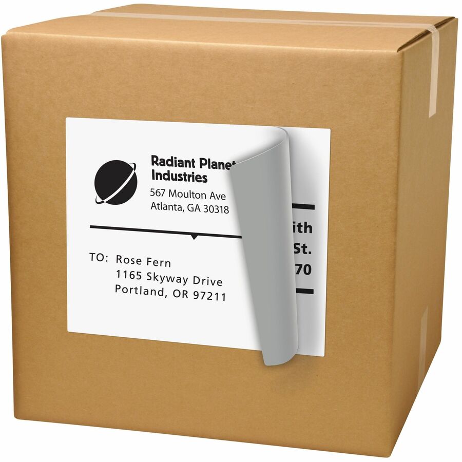 Avery&reg; White Rectangle LabelsTrueBlock&reg;, 8-1/2" x 11" , Permanent Adhesive, for Laser and Inkjet Printers - 05265