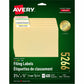 Avery&reg; Filing Labelswith TrueBlock&trade; Technology for Laser and Inkjet Printers, 2/3" x 3-7/16" , Assorted Colours, 600/pk