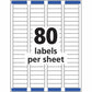 Avery&reg; White Rectangle Labels with Sure Feed&trade; Technology,Easy Peel&reg;, 1/2" x 1-3/4" , for Laser and Inkjet Printers - 05267