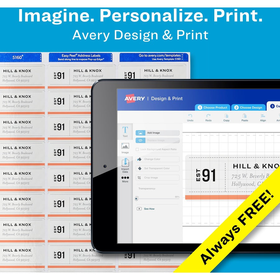 Avery&reg; Filing Labelswith TrueBlock&trade; Technology for Laser and Inkjet Printers, 3-7/16" x 2/3" , White - 05366