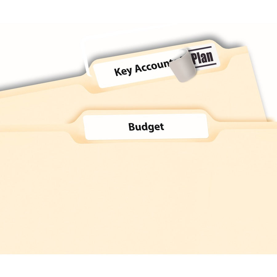 Avery&reg; Filing Labelswith TrueBlock™ Technology for Laser and Inkjet Printers, 3-7/16" x 2/3" , White - 05366