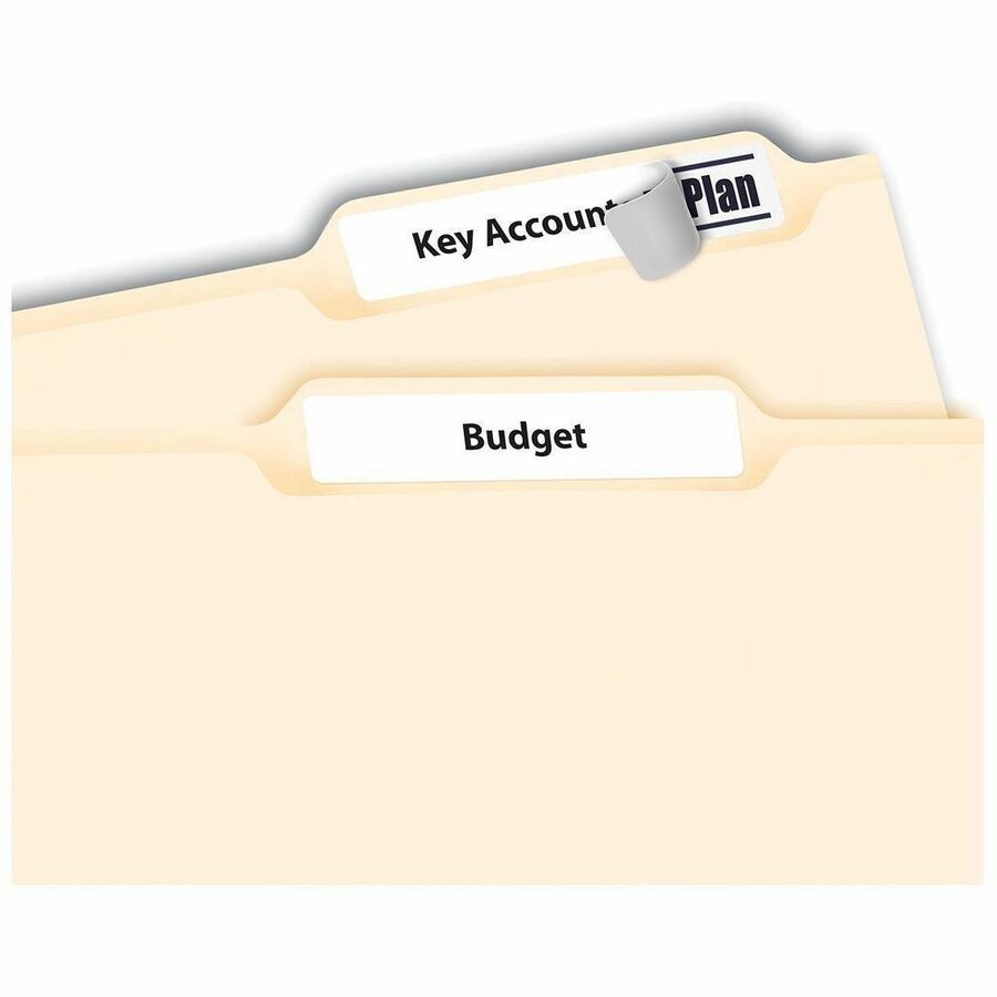 Avery&reg; Filing Labelswith TrueBlock&trade; Technology for Laser and Inkjet Printers, 2/3" x 3-7/16" , White - 05566