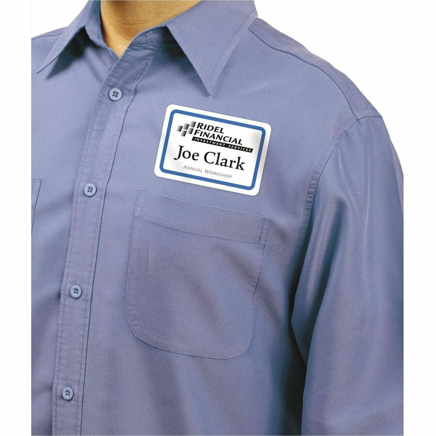 Flexible Name Badges for Laser and Inkjet Printers, 3-3/8" x 2 1/3" - 05895
