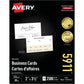 Avery Perforated Business Cards for Laser Printers, 2" x 3-1/2"