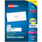 Avery&reg; White Rectangle Labels with Sure Feed&trade; TechnologyEasy Peel&reg;, 1" x 4" , for Laser and Inkjet Printers