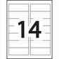 White Rectangle Labels with Sure Feed™Technology Easy Peel&reg;, 1-1/3" x 4" , Permanent Adhesive, for Laser and Inkjet Printers - 05962