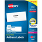 Avery&reg; White Rectangle Labels with Sure Feed&trade; TechnologyEasy Peel&reg;, 1-1/3" x 4" , Permanent Adhesive, for Laser and Inkjet Printers