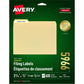Avery&reg; Filing Labelswith TrueBlock&trade; Technology for Laser and Inkjet Printers, 2/3" x 3-7/16" , Yellow