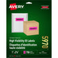 Avery&reg; High Visibility Neon ID Labelsfor Laser and Inkjet Printers, 1" x 2-5/8" , Neon Pink