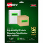 Avery&reg; High Visibility Neon ID Labelsfor Laser and Inkjet Printers, 1" x 2-5/8" , Neon Green