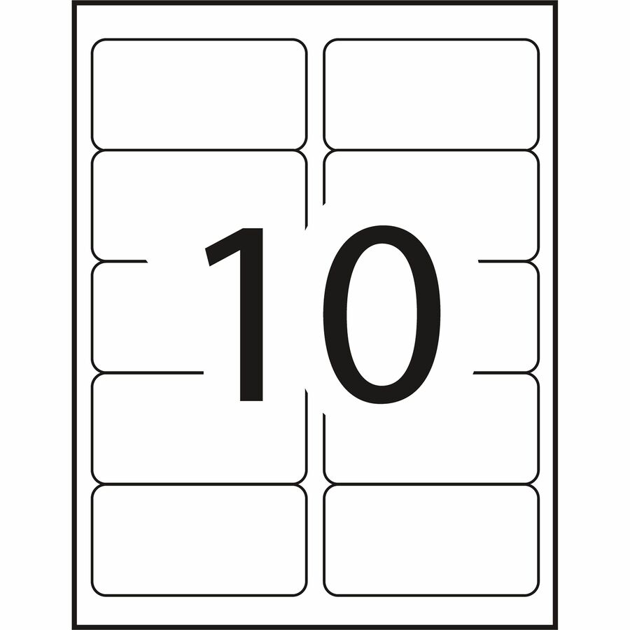 Avery High Visibility Neon ID Labels for Laser and Inkjet Printers, 2" x 4" - 05973