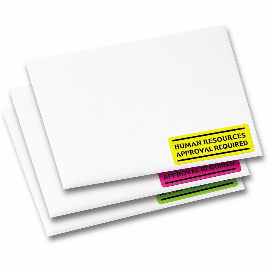 Avery&reg; High Visibility Neon ID Labelsfor Laser and Inkjet Printers, 1" x 2-5/8" , Assorted Colours - 05979