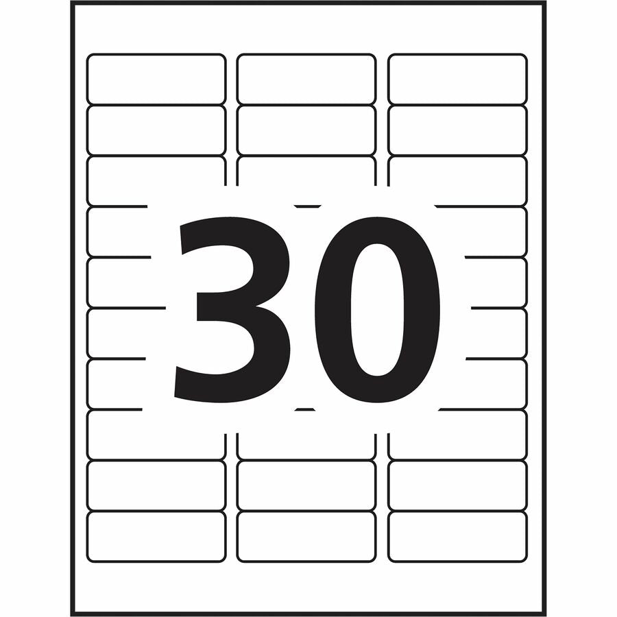 Avery Removable ID Labels for Laser and Inkjet Printers, 2-5/8" x 1" - 06498