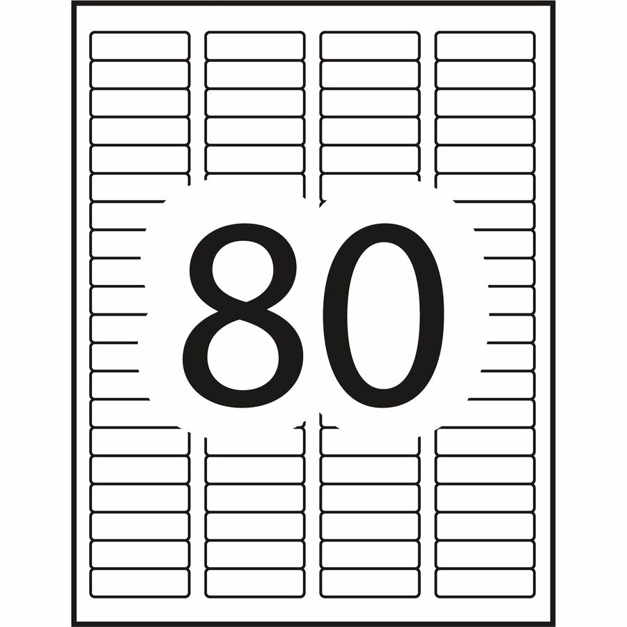 Avery Removable ID Labels for Laser and Inkjet Printers, 1-3/4" x 1/2" - 06504