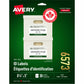 Avery ID Labels for Laser and Inkjet Printers, 8 1/8" x 5"