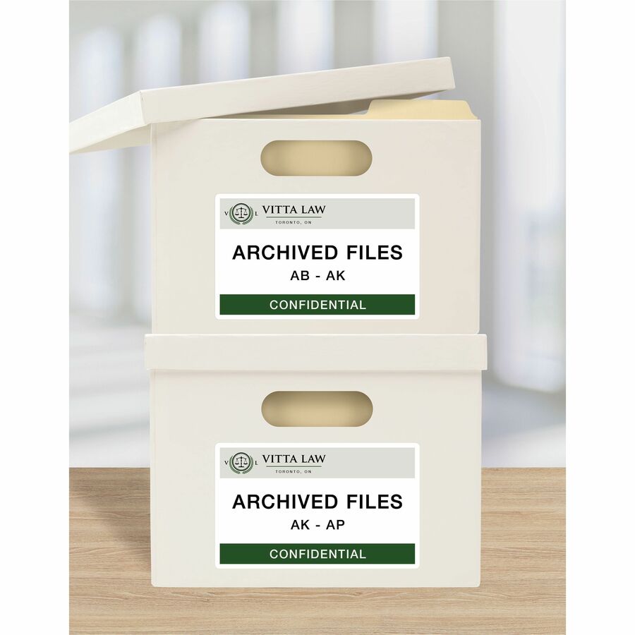 Avery&reg; ID Labelsfor Laser and Inkjet Printers, 8-1/8" x 5" - 06573