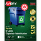 Avery&reg; Durable ID Labelswith TrueBlock™ Technology for Laser Printers, 8-1/2" x 11"