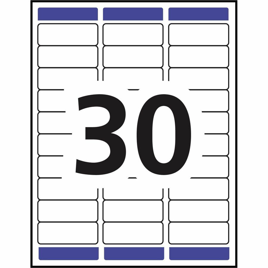 Avery&reg; White Rectangle Labels with Sure Feed&trade; TechnologyEasy Peel&reg;, 1" x 2-5/8" , for Laser and Inkjet Printers - 08920