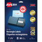 Avery White Rectangle Labels with Sure Feed™ Technology Easy Peel&reg;, 1" x 2-5/8" , Permanent Adhesive, for Laser and Inkjet Printers