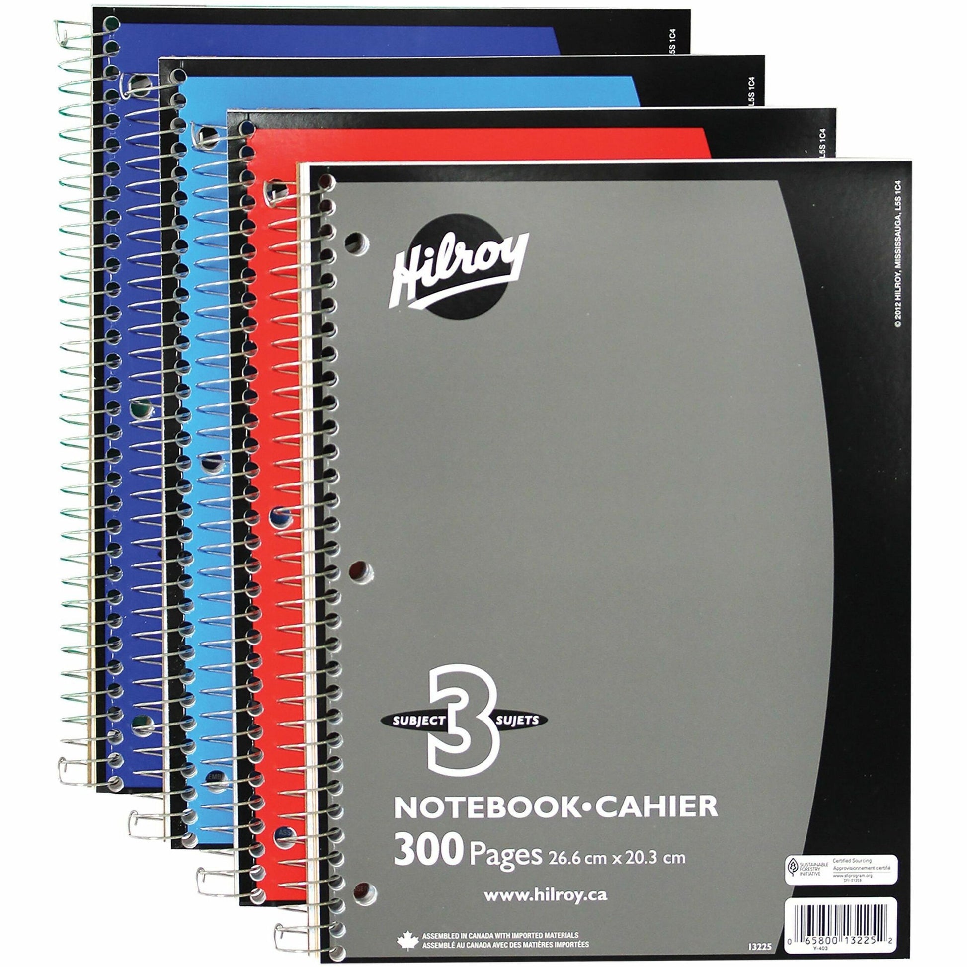 Hilroy Executive Coil Three Subject Notebook